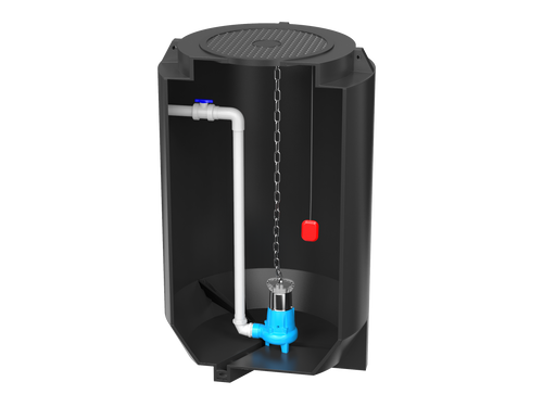 500L Single Sewer Pumpstation Package