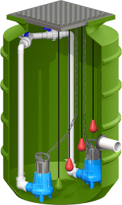 1000L Sewer Dual Pumpstation
