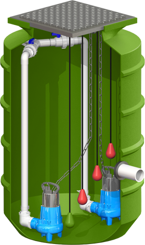 1000L Sewer Dual Pumpstation