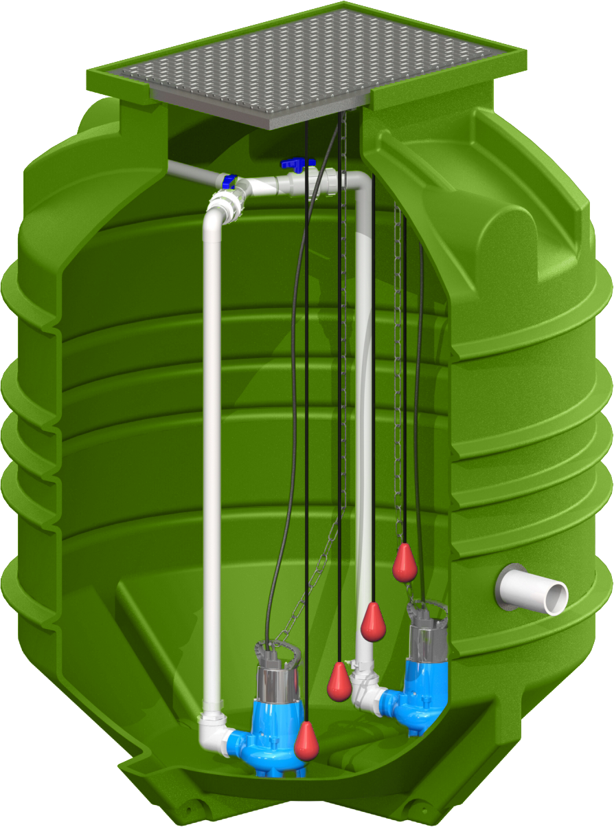 3000L Sewer Pumpstation Dual