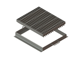 710mm x 710mm Light Duty Lid Checker Plate Galvanised (Pedestrian only)